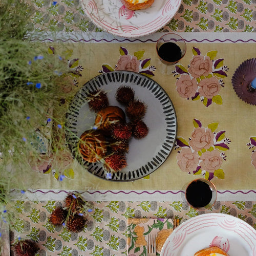 Soil to Studio Harvest Collection Hand block printed runners