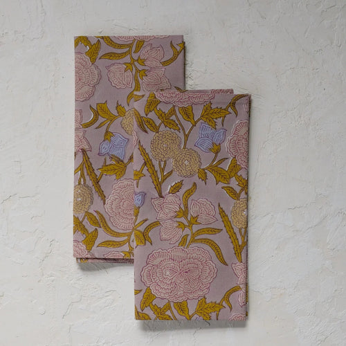 SoiltoStudioBlockPrintedSanviNapkinSetof2Mauve