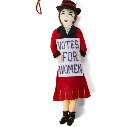 Suffragette Felt Ornament