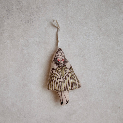 Wishing Star Girl Hand Embroidered Ornament_Skippy Cotton
