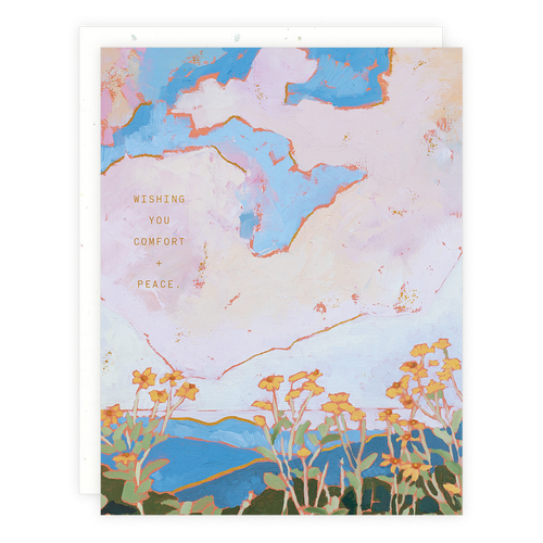Wishing you comfort and peace card