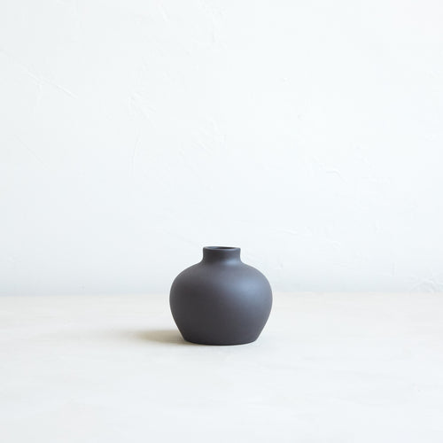 Ceramic Blossom bud vases_smoke_black