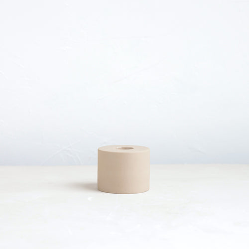 Petite Ceramic Taper Holder, Sand