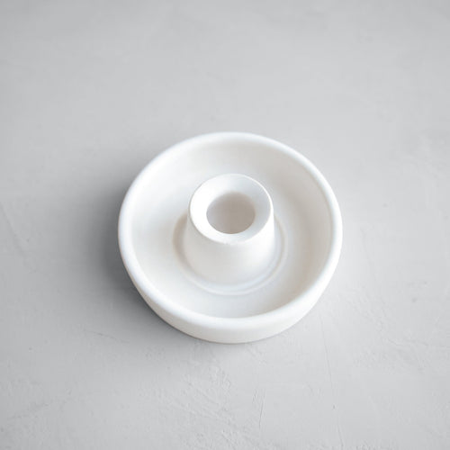 Essential ceramic taper holder. Handmade. Made in the USA