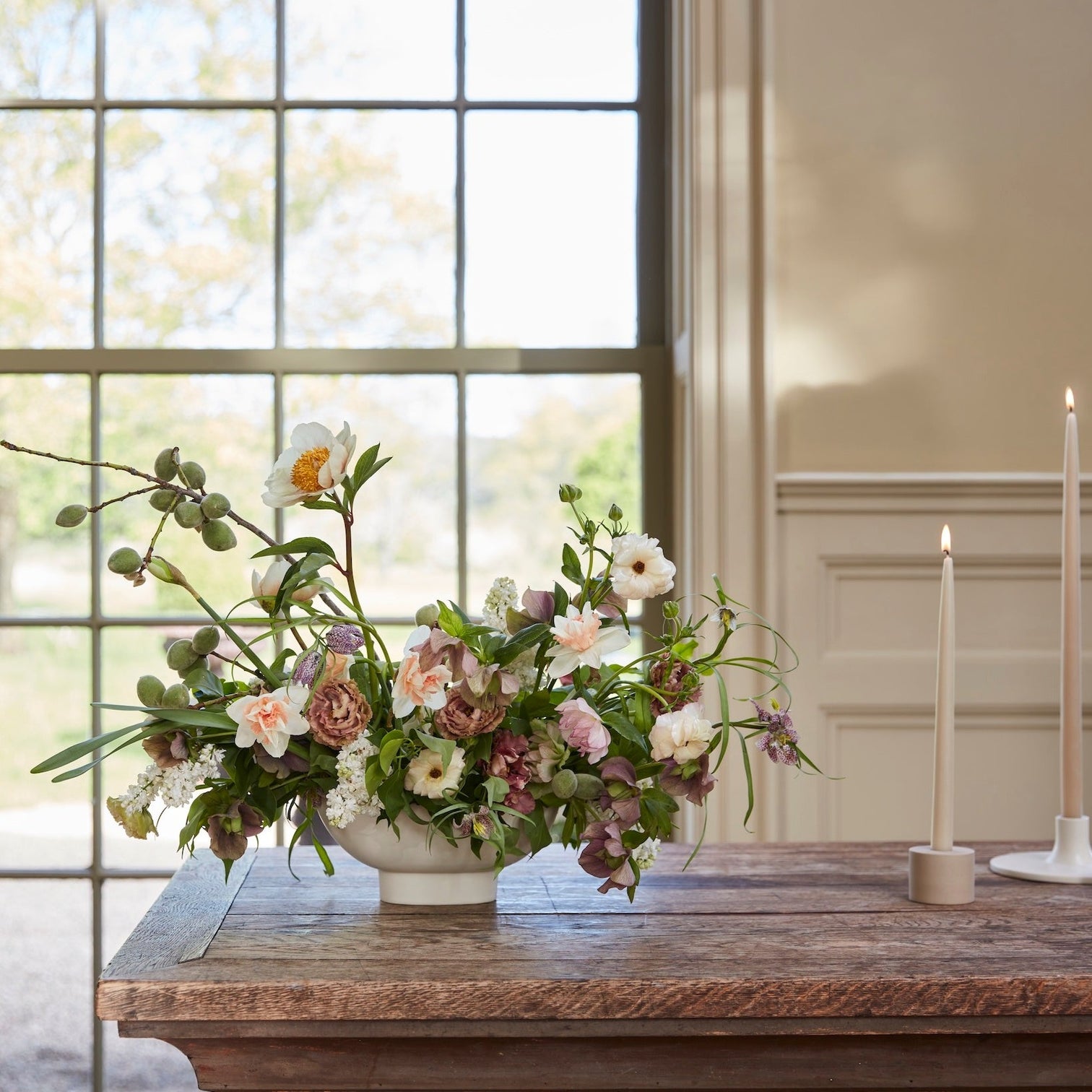 Ceramic Compote Vase – The Floral Society