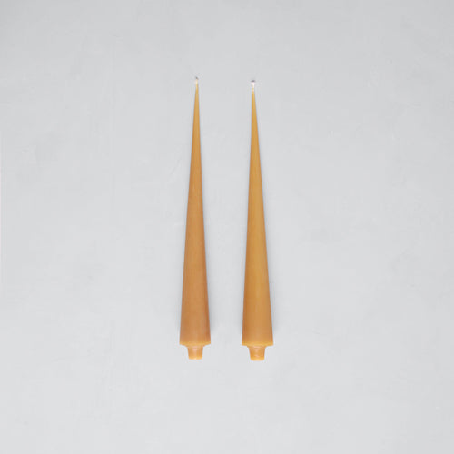 14" Beeswax Cone Tapers